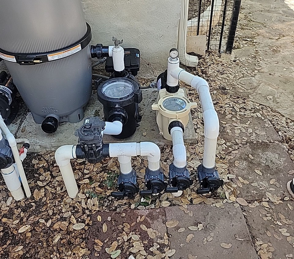 New pool filtration system installed